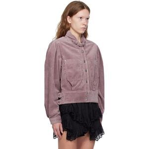 Isabel Marant Rashane Corduroy Bomber Cotton Jacket Lilac Pink 6